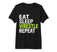Eat Sleep Wrestle Repeat pour Filles et garçons pour Wrestler T-Shirt Haut de Gamme