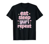 Eat Sleep Yuri Repeat - Manga d'amour pour fille T-Shirt