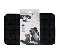 Eat Slow Live Longer Leckmatte Fleur Anthracite pour Chiens, Au