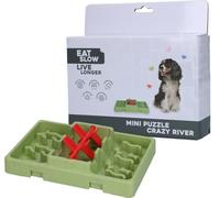 Eat Slow Live Longer Mini puzzle Crazy River - 13 x 19 cm - Jouet pour chien - Récompense - Intelligence - Peut être rempli de collations - Gamelle anti-nourriture