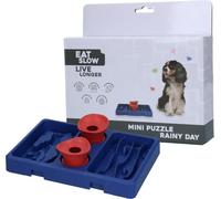 Eat Slow Live Longer Mini puzzle Rainy Day - 13 x 19 cm - Puzzle pour chien - Récompense - Intelligence - Peut être rempli de collations - Gamelle anti-choc