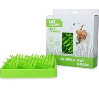 Eat Slow Live Longer Tapis à renifler - Anti-boulochage - Slowfeeder - 100 % silicone - Passe au lave-vaisselle - Jouet intelligent pour chien - Puzzle de nourriture avec dessous antidérapant - Vert
