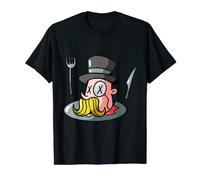 Eat The Rich Cartoon Rich Guy Head On A Plate Capitalisme T-Shirt