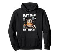Eat Trash Panda Lift Heavy Fat Raton Laveur Haltérophilie Gym Sweat à Capuche