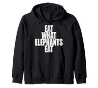 Eat What Elephants Eat Végétarien Végétalien Vegan éléphants Sweat à Capuche