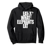 Eat What Elephants Eat Végétarien Végétalien Vegan éléphants Sweat à Capuche