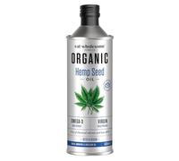Eat Wholesome Huile De Graines De Chanvre Biologique, 500ml - Pressée À Froid, Non Raffinée, Source Élevée D'Oméga 3, 100% Pure Et Naturelle, Pour Les Soupes, Salades, Végétalien
