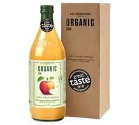 Eat Wholesome Vinaigre De Cidre De Pomme Biologique, 1L - Cru, Non Pasteurisé, Non Filtré, Primé, Végétalien, Avec La Mère, Bouteille En Verre Dans Une Boîte, Emballage Neutre En CO2