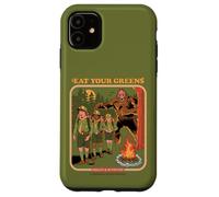 Eat Your Greens Bigfoot Sasquatch Retro Funny Adult Humor Coque pour iPhone 11