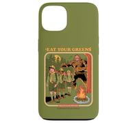 Eat Your Greens Bigfoot Sasquatch Retro Funny Adult Humor Coque pour iPhone 13
