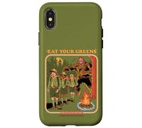 Eat Your Greens Bigfoot Sasquatch Retro Funny Adult Humor Coque pour iPhone X/XS
