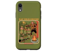 Eat Your Greens Bigfoot Sasquatch Retro Funny Adult Humor Coque pour iPhone XR