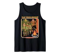 Eat Your Greens Bigfoot Sasquatch Retro Funny Adult Humor Débardeur