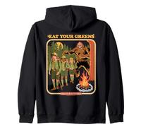 Eat Your Greens Bigfoot Sasquatch Retro Funny Adult Humor Sweat à Capuche