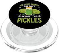 Eat Your Greens But Don't Forget The Pickles PopSockets PopGrip pour MagSafe