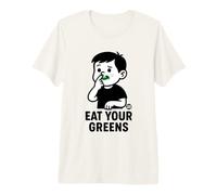 Eat Your Greens Funny Vegetable T-Shirt Haut de Gamme