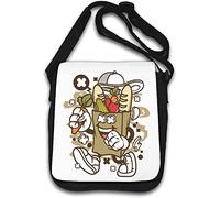 Eat Your Vegetables Go Green Sac de courses mignon Sac à bandoulière Blanc