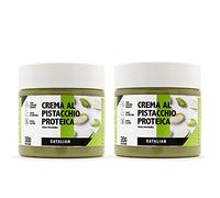 EATALIAN by AMZ BETTER Creme de Pistache Protéinée, 200 gr X 2 Pots, Pate a Tartiner 30 g de Proteine, Goût Sucré, Idéal sur le Pain et Pour garnir les Gâteaux e les Glaces, 200 gr, Made in Italy
