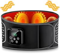 EATAN Ceinture de massage lombaire sans fil, coussin chauffant lombaire, 3 modes de massage et 4 niveaux de température, soulage les douleurs dans le bas du dos et l'inconfort abdominal