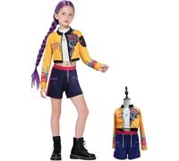 EATAN Kpop Demon Rumi Zoey - Disfraz de cosplay para niños, disfraz de cazadores pop cantantes Rumi Zoey, ídolo, juego de rol, disfraz de Halloween para mujeres y niñas (jaune, 160)