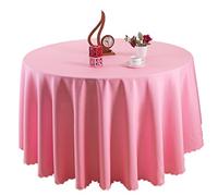 EATAN Nappe de Table Nappe Ronde pour Maison Restaurant Mariage Cérémonie Pink 260cm