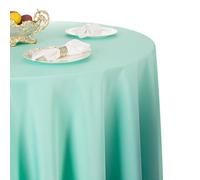 EATAN Nappe de Table Nappe Ronde pour Maison Restaurant Mariage Cérémonie Tiffany Bleu 120 * 160cm
