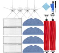 EATBALE 14 Kit Accessoires Pièces de Rechange pour S7 S7+ S7 Max S7 Maxv S70 S75 T7 T7S T7 Plus T7S Plus Aspirateur, 2 brosses principales, 4 filtres, 4 brosses latérales, 4 serpillières lingettes