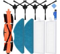 EATBALE Accessoires de remplacement pour l'aspirateur Philips Homerun Series 3000 XU3000/02 XU3100/01 XU3110/02 XU3000/01, 1 x brosse principale, 4 x brosses latérales, 2 x filtres, 2 x serpillières