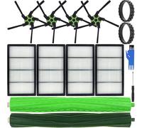 EATBALE Accessoires de remplacement pour Roomba s9+ (9550) S9 (9150) Kit aspirateur robot, 1 jeu de brosse principale en caoutchouc, 4 filtres, 4 brosses latérales, 2 attaches pour les roues