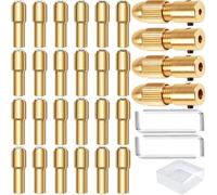 EATBALE Accessoires pour mèches à Pince en Laiton, Adaptateur pour mandrin de perceuse microtorsion (0.5-3.0mm) Petite perceuse électrique pour Outils rotatifs Axe 2mm/2.35mm/3.17mm/5mm (32 pièces)