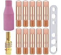 EATBALE Embouts de contact de soudage, embouts de soudage MB15 035'' 0,9 mm M6 support de torche de soudage kit, kit de consommables en céramique pour torche de soudage MB15 15AK MIG MAG (lot de 13)