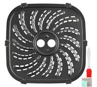 EATBALE Friteuse à air Poêle à griller pour Russell Hobbs 4L 27160-56 Friteuse à air Pièces de rechange N700639 Plateau antiadhésif Grille Acier inoxydable Lavable au lave-vaisselle Kit d'accessoires