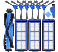 EATBALE Kit d'accessoires Pièces de rechange pour Eufy RoboVac G30 Edge/11S Max/15C Max/30C MAX/G30/G30 MAX/G30 Hybrid Robot Aspirateur, 1 x Brosse principale, 3 x Filtres, 6 x Brosses latérales