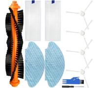 EATBALE Kit d'accessoires pour Rowenta Explorer 20/40 / 45/50 Series RG687 / RR682 / RR688 / isweep x3 Robot Brosse principale Brosse latérale Filtre Hepa Balais à franges Pièces de rechange