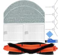EATBALE Kit d'accessoires pour Xiaomi E10 / E12 / B112 Robot Aspirateur Brosse principale Brosse à rouleau Brosse à bord latéral Filtre Tapis de vadrouille Tissu de vadrouille Pièces de rechange