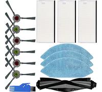 EATBALE Kit de pièces de Rechange pour Ecovacs Deebot ozmo U2 DGN22 U2 Pro Robot aspirateur, Brosse Principale, 6 brosses latérales, 3 filtres HEPA, 3 Chiffons de vadrouille, 1 Brosse de Nettoyage