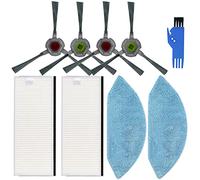 EATBALE Kit de pièces de rechange pour Ecovacs Deebot U2 DGN22 U2 Pro robot aspirateur, kit d'accessoires 2 filtres, 4 brosses latérales, 2 serpillières, brosse de nettoyage(8 pièces)
