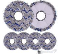 EATBALE Lot de 6 Chiffon de Nettoyage de Rechange pour Ecovacs Deebot X1 Omni / X1 e Omni / T20 Omni / X1 Turbo Robot Aspirateur, Serpillières en Microfibre avec Brosse de Nettoyage