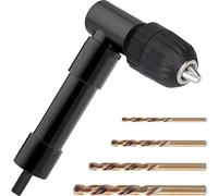 EATBALE Mandrin à Angle Droit Perceuse à angle droit Accessoire 0,8-10 mm Avec pince de serrage sans clé Adaptateur 90 degrés Angle droit Rallonge de coude pour angles étroits Espace de travail