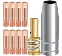 EATBALE MB14 14AK Buse à gaz Conique Pointe de Contact Buses 0,6 mm 0,024" Support diffuseur pour MIG MAG Torche de soudage Panne Conductrice M6 Pistolet de soudage Consommables Pièces de Rechange