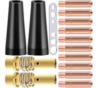 EATBALE MB15 15AK Kit de Pointes de Contact MIG Pointe M6 0.9mm 0.035" Buses Flux Core Diffuseurs de porte-pointes Accessoires pour torche de soudage MIG/MAG 15AK MB15 Consommables pour Soudage