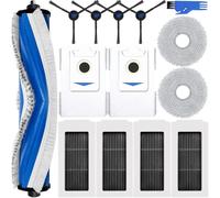 EATBALE Pièce de Rechange pour Ecovacs Deebot X5 Omni, X5 Pro aspirateur 1 Brosse à Rouleau Principale 4 brosses latérales 4 filtres Hepa 2 Chiffons en Microfibre 2 Sacs à poussière Kit d'accessoires
