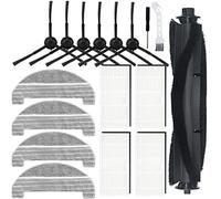 EATBALE Pièces de rechange pour Proscenic M8 Pro Robot Aspirateur, Kit d'accessoires 1 brosse principale, 4 filtres HEPA, 4 serpillières Chiffon de Nettoyage, 6 brosses latérales