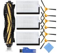 EATBALE Pièces de Rechange pour Tesvor X500/X500 Pro/M1 pour Neatsvor X500 aspirateur Robot, kit d'accessoires 1 x Brosse à Rouleau, 6 brosses latérales, 3 filtres, 1 Brosse de Nettoyage, 1 Chiffon
