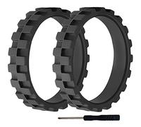 EATBALE Pneu Caoutchouc de Remplacement pour iRobot Roomba Séries 500, 600, 700, 800, 900, e, i, S, Remplace la Roue latérale de Votre Robot, Anti-dérapant, Grande adhérence (Noir, Lot de 2)