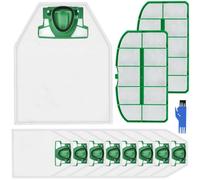 EATBALE VK200 Pièces de rechange pour Vorwerk Kobold VK200 FP200 Balayeuse Nettoyeuse Sac à poussière Filtre HEPA Compatible avec Robot Aspirateur Equipement de nettoyage universel Kit d'accessoires