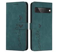 EATCYE Coque pour Google Pixel 7, Étui Housse en Cuir PU Premium Google Pixel 7, Magnetique Flip [Pochette de Portefeuille], Etui de Protection pour Google Pixel 7 (Vert)