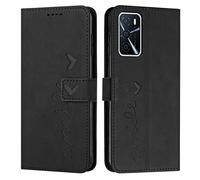 EATCYE Coque pour Oppo A16 / A16S / A54S / A55 5G /A53S 5G, Étui Housse en Cuir PU A16 / A16S, Magnetique Flip [Pochette de Portefeuille], Etui de Protection pour Oppo A54S / A55 5G /A53S 5G (#Noir)
