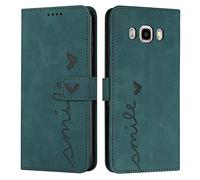 EATCYE Coque pour Samsung Galaxy J7 2016 / J710, Étui Housse en Cuir PU Samsung J7 2016 / J710, Magnetique Flip [Pochette de Portefeuille], Etui de Protection pour Samsung J7 2016 / J710 (Vert)