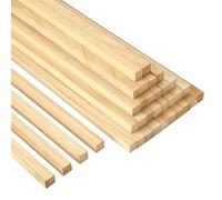 EATHEATY Lot de 100 tiges carrées en bois de balsa 1,27 x 30,5 cm, bâtons en bois de balsa brut pour travaux manuels, projets de bricolage, modélisme, fournitures de fabrication
